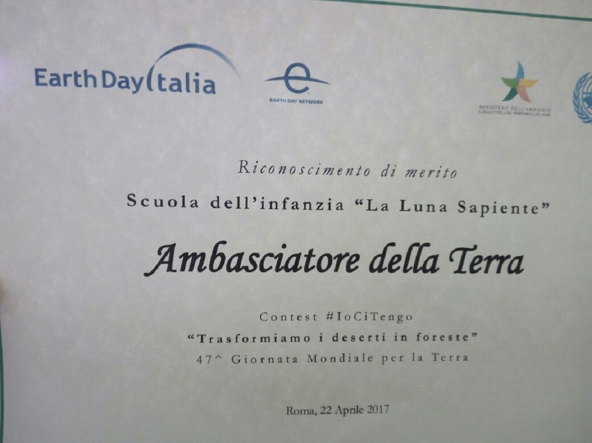 Scuola Luna Sapiente: I° premio e Ambasciatori Terra